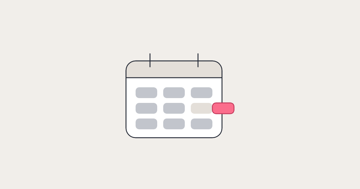 A calendar with one appointment about to slide into its open slot