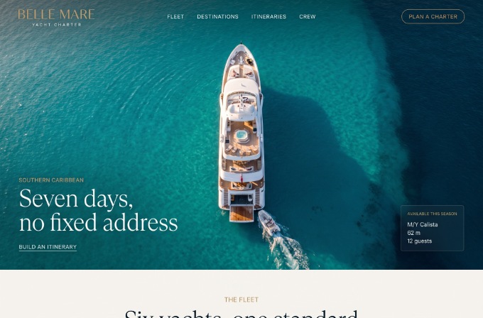 Belle Mare yacht charter itinerary planner