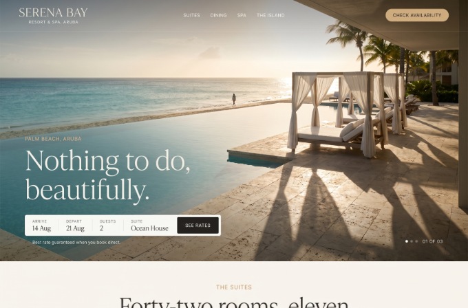 Serena Bay Resort and Spa booking website
